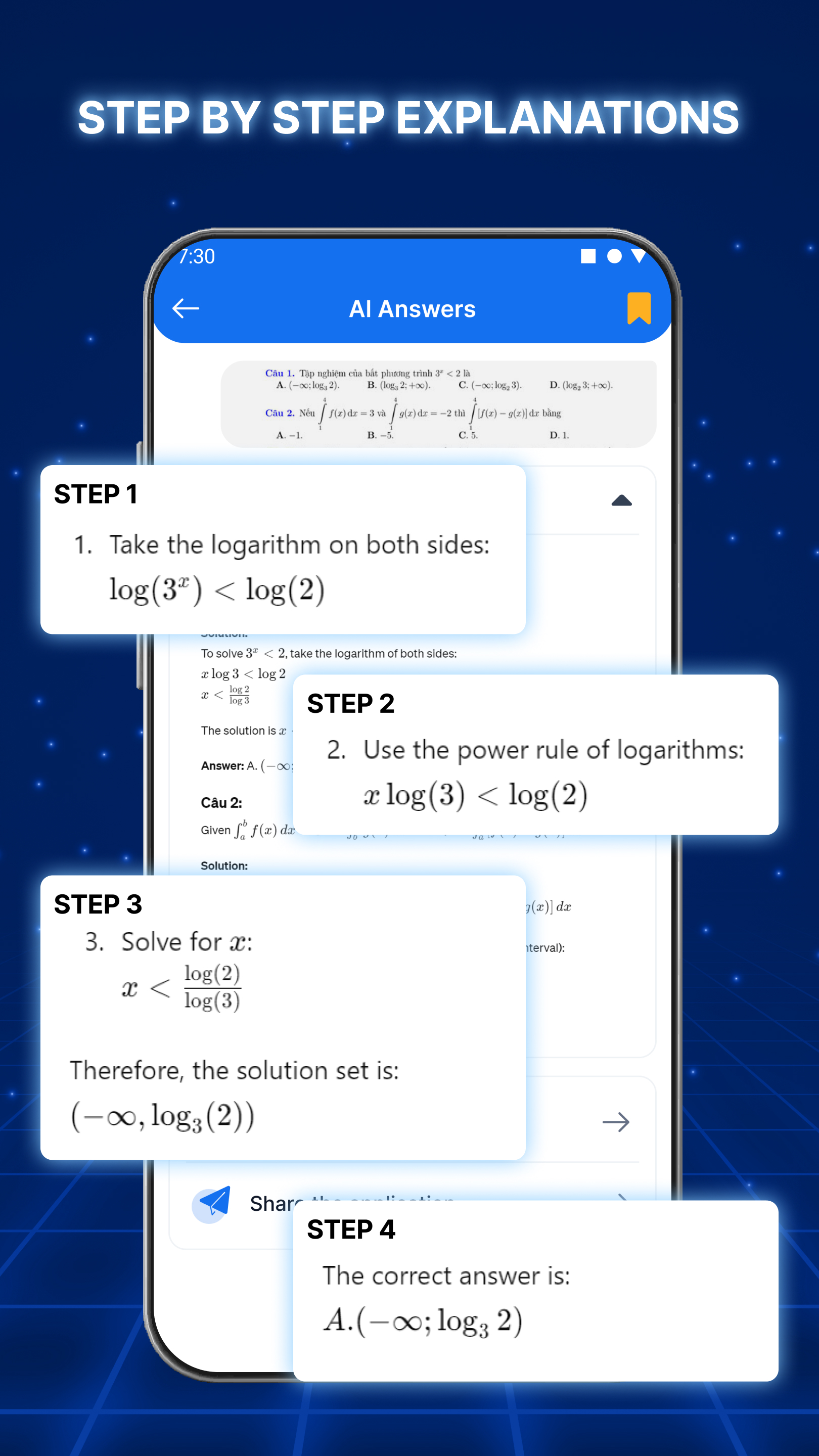 اسکرین شات 5 برنامه AI Tutor - Math Homework Help