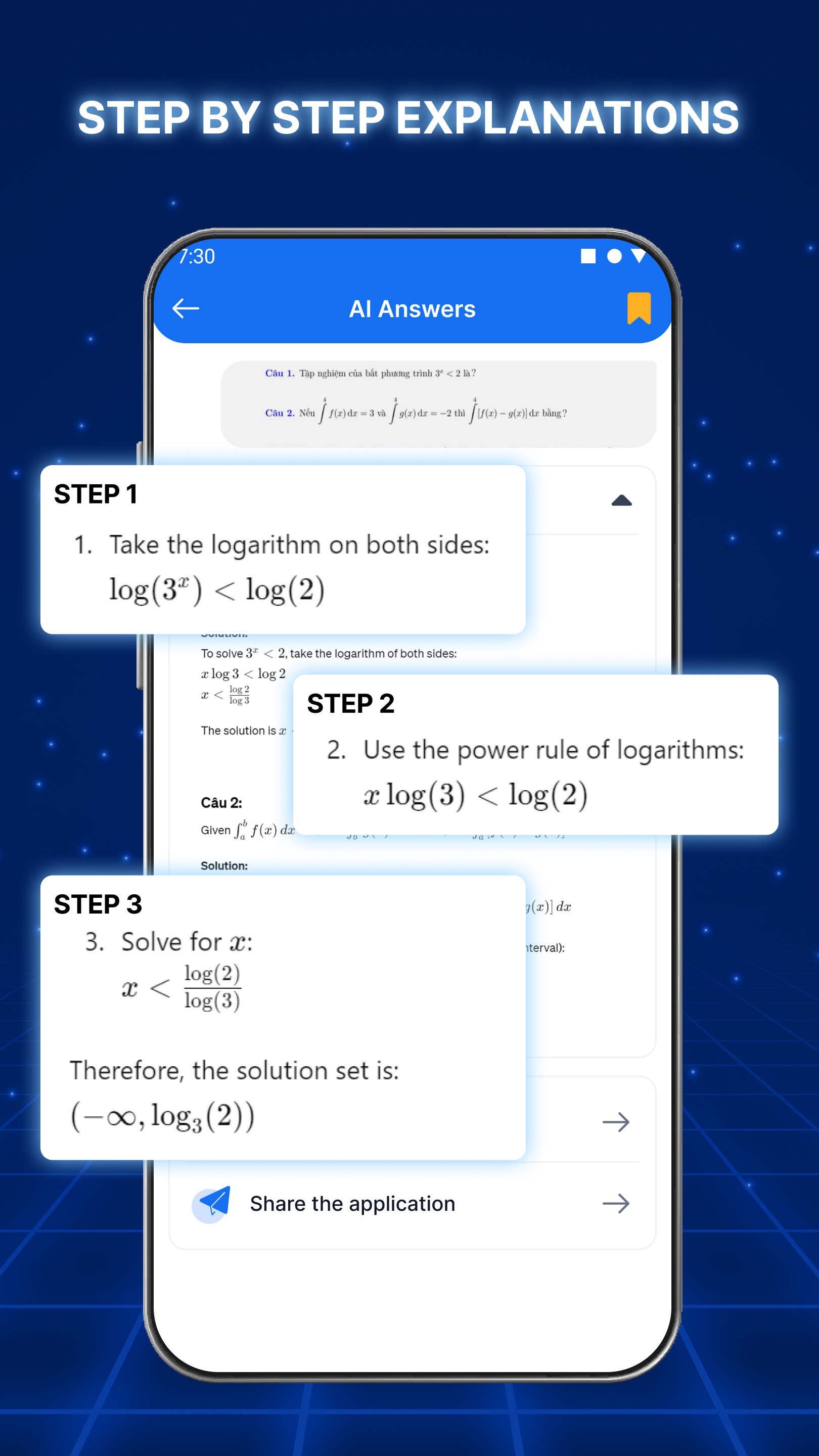 اسکرین شات 5 برنامه AI Math Tutor: Solve & Learn