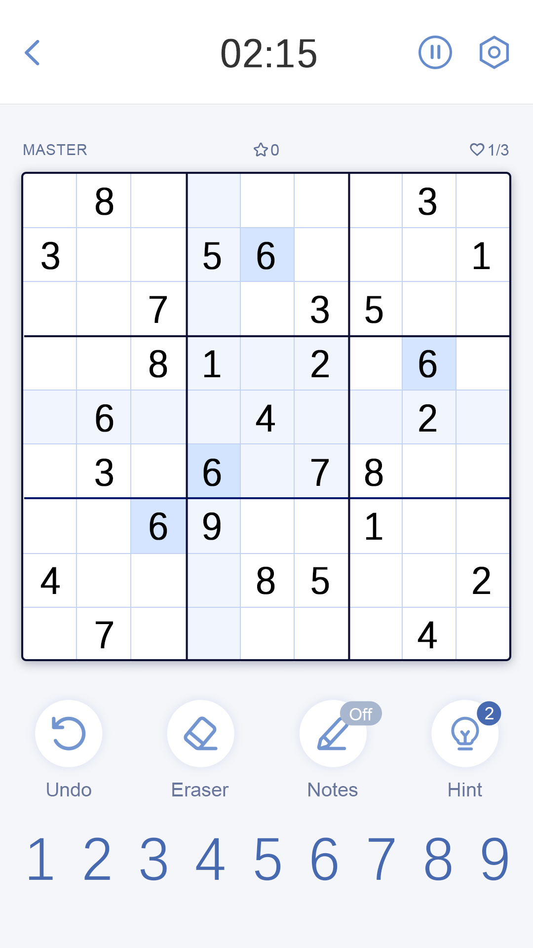 اسکرین شات 5 بازی Sudoku Master!