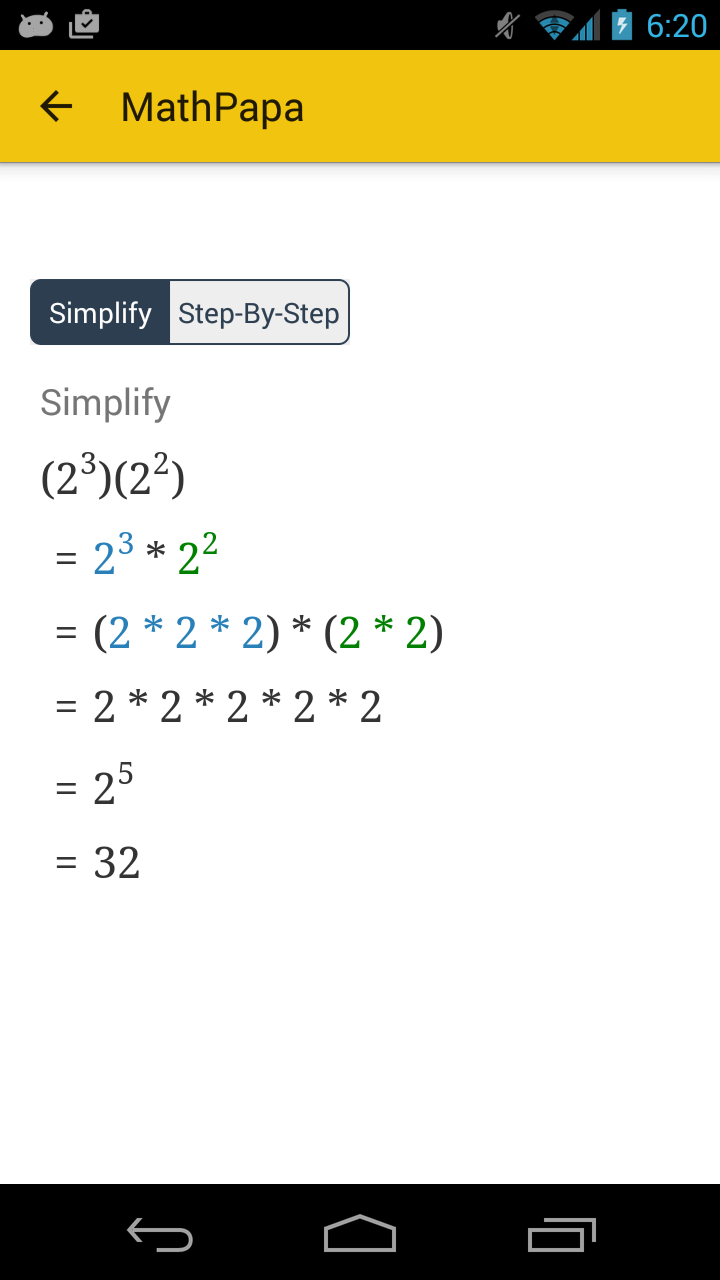 اسکرین شات 5 برنامه MathPapa - Algebra Calculator