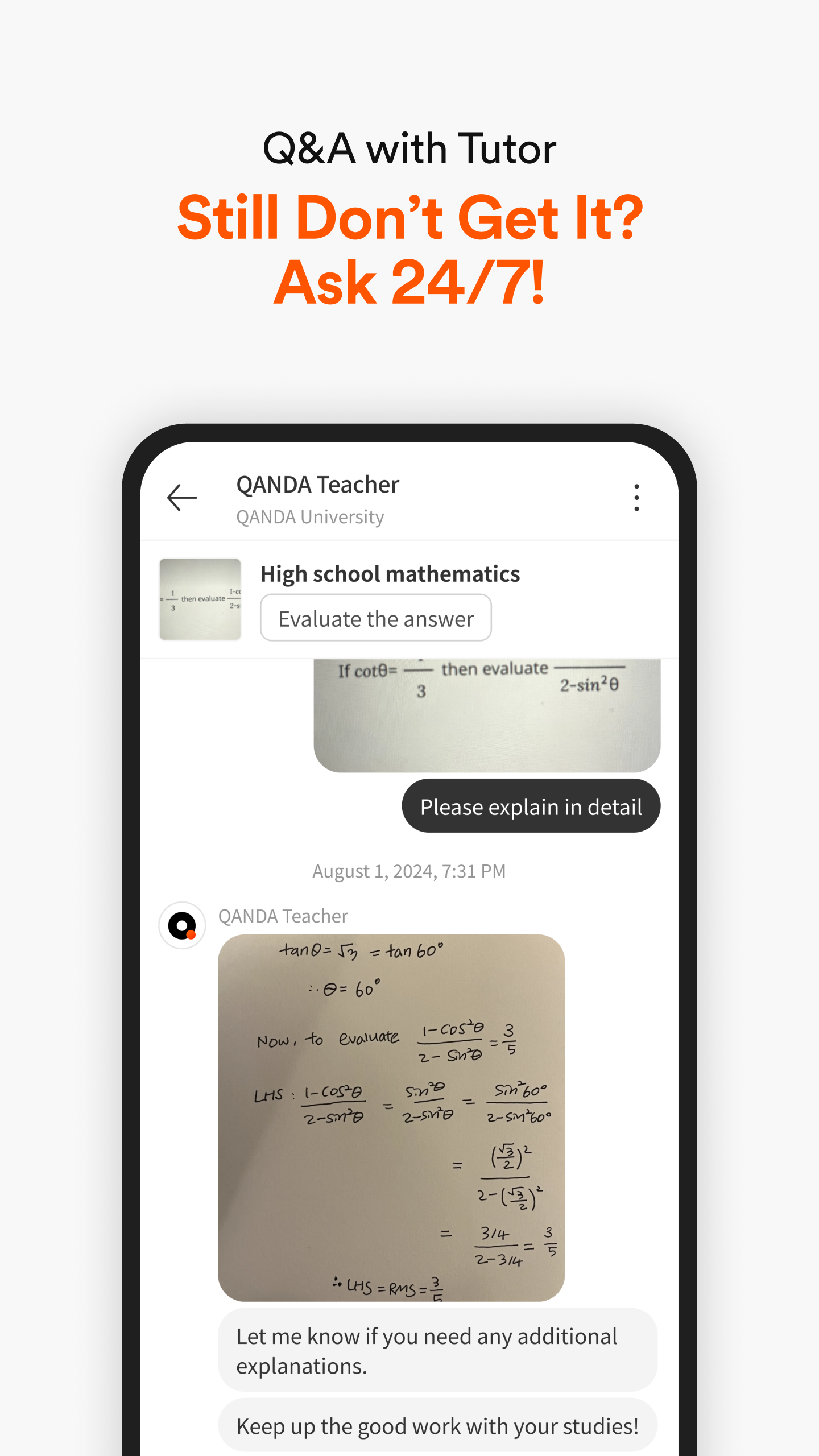 اسکرین شات 5 برنامه QANDA: AI Math & Study Helper
