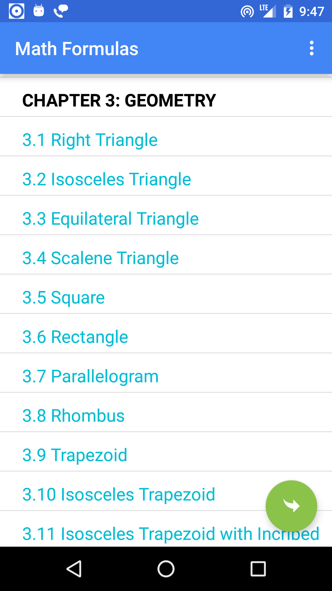 اسکرین شات 2 برنامه Math Formulas