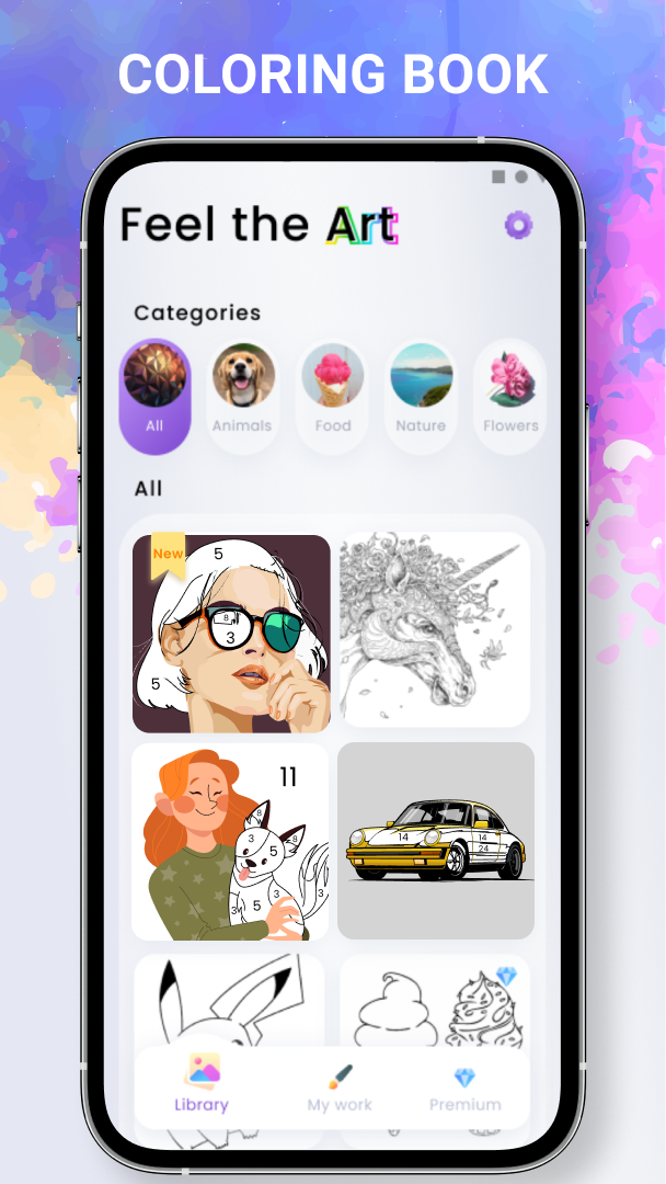 اسکرین شات 1 برنامه Paint by numbers - Color book