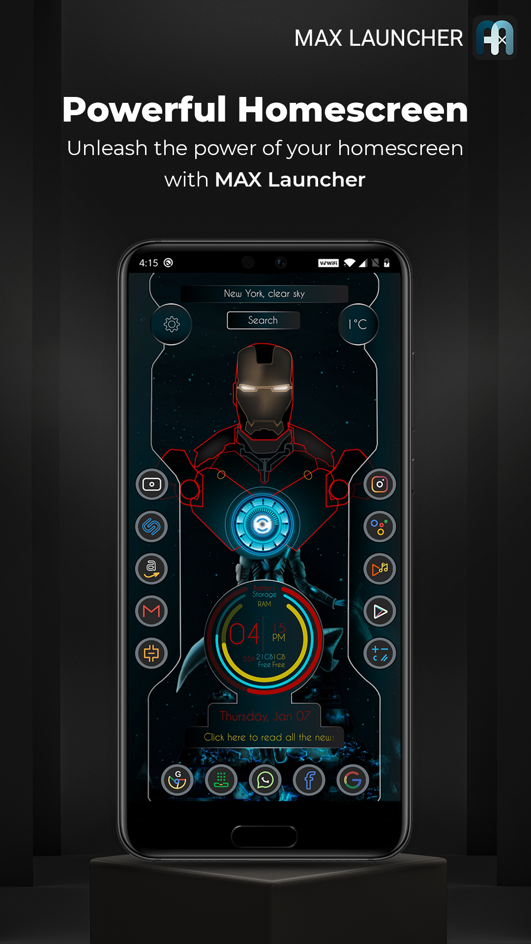 اسکرین شات 1 برنامه Max Launcher Themes Wallpaper
