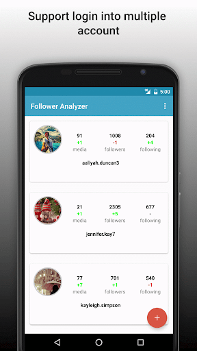 اسکرین شات 1 برنامه Follower Analyzer for Instagram