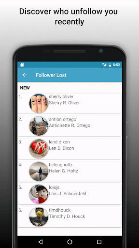 اسکرین شات 4 برنامه Follower Analyzer for Instagram