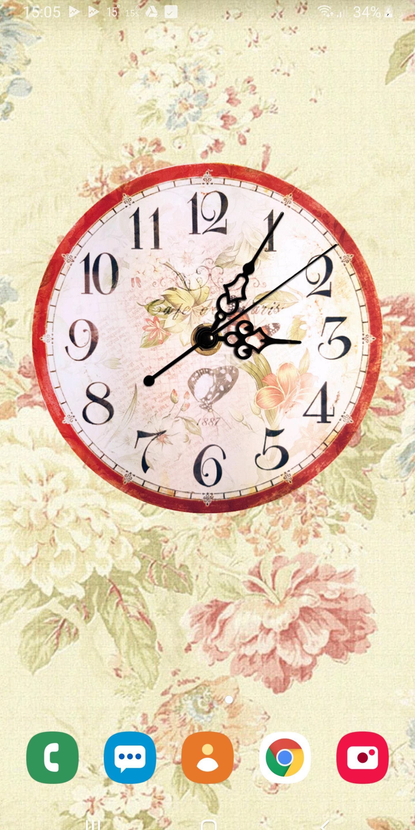 اسکرین شات 7 برنامه Shabby Chic Clocks Wallpaper