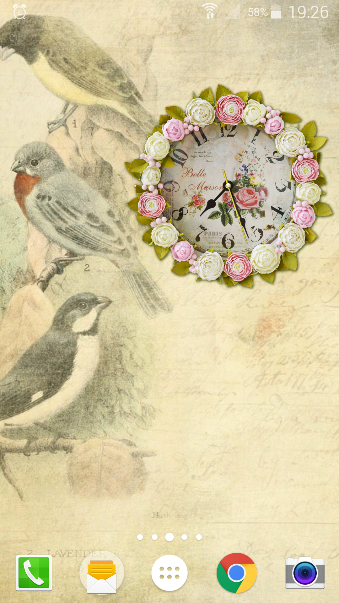 اسکرین شات 1 برنامه Shabby Chic Clocks Wallpaper