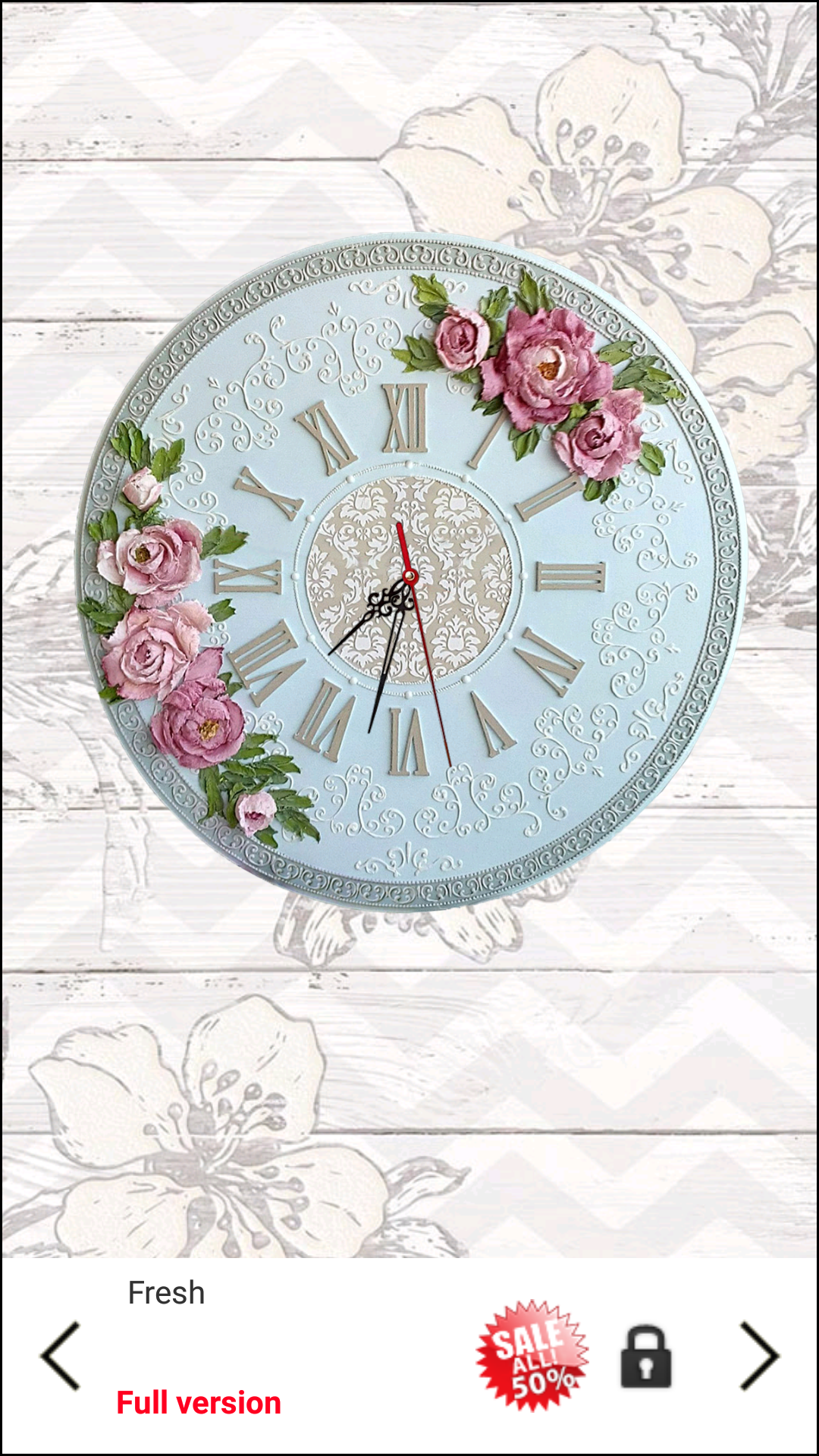 اسکرین شات 5 برنامه Shabby Chic Clocks Wallpaper