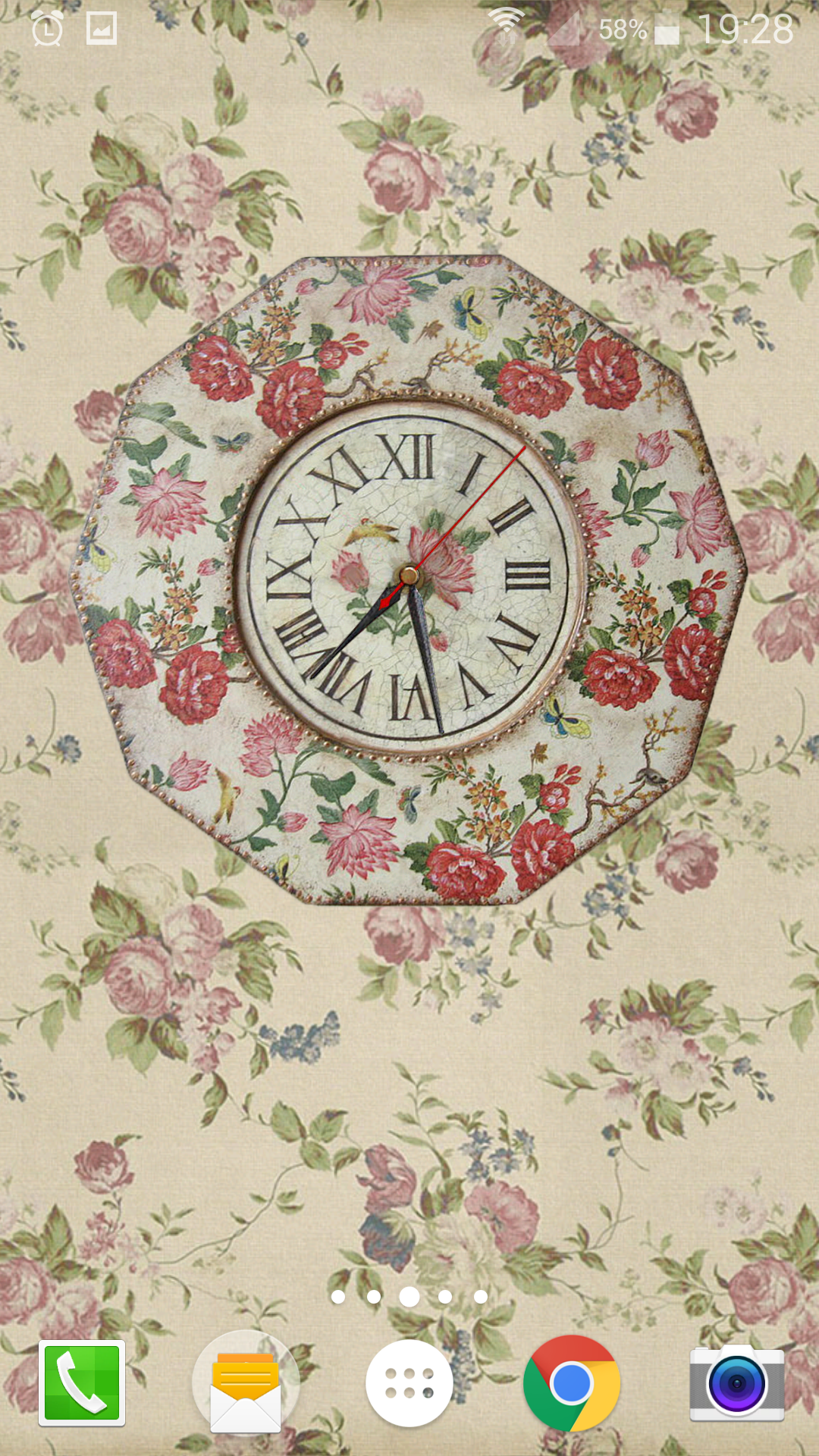 اسکرین شات 2 برنامه Shabby Chic Clocks Wallpaper