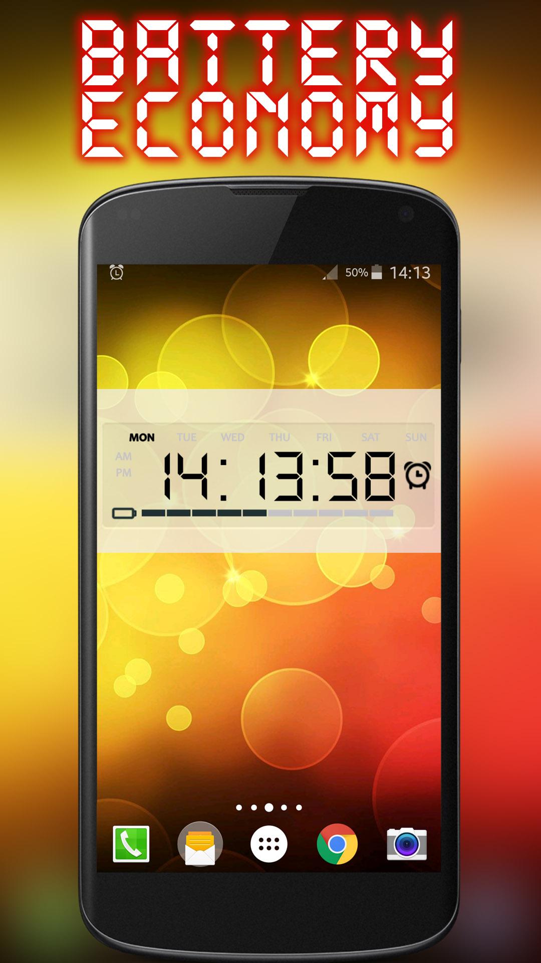 اسکرین شات 1 برنامه Battery Saving Digital Clocks