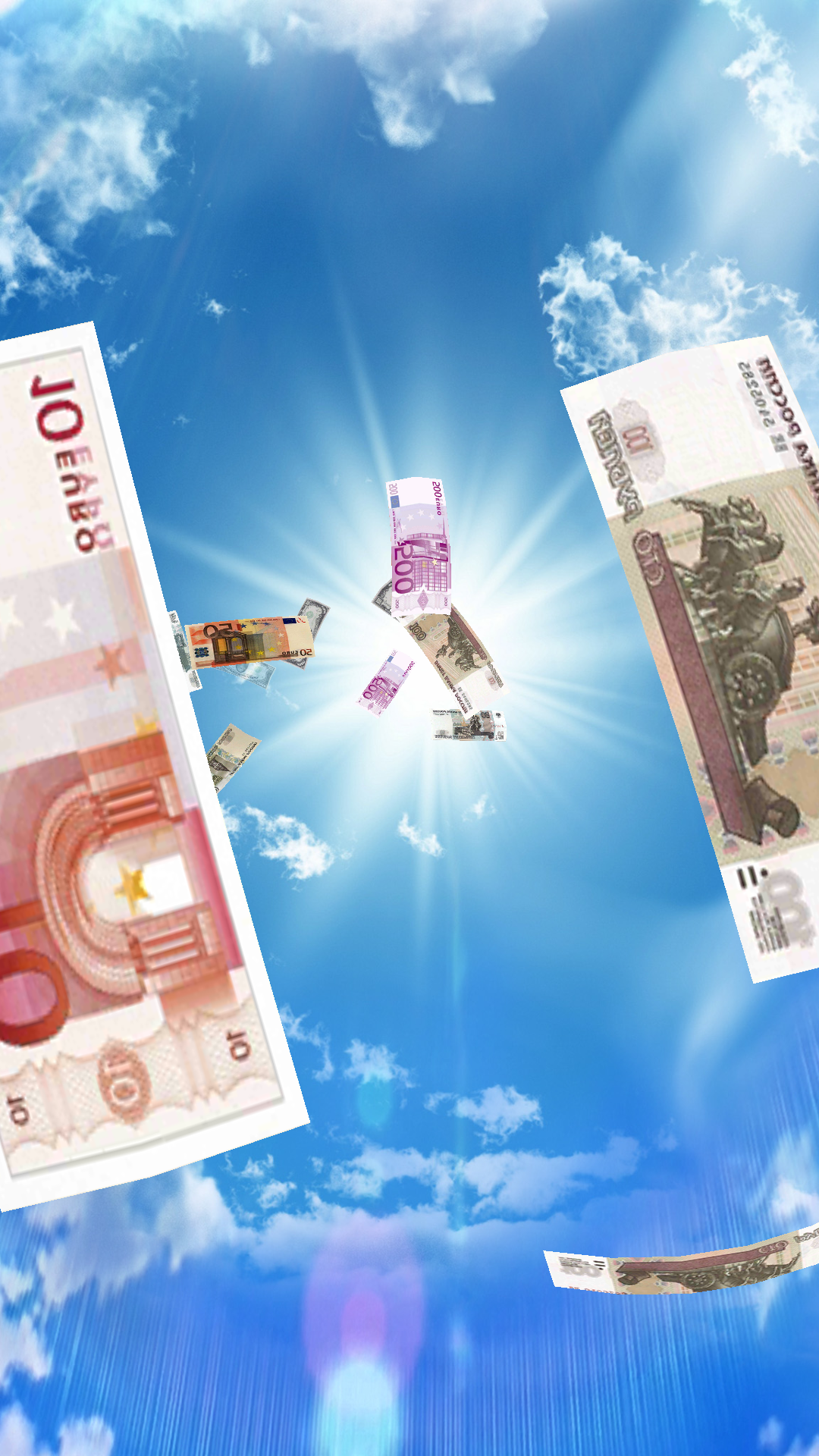 اسکرین شات 3 برنامه Falling Money Live Wallpaper
