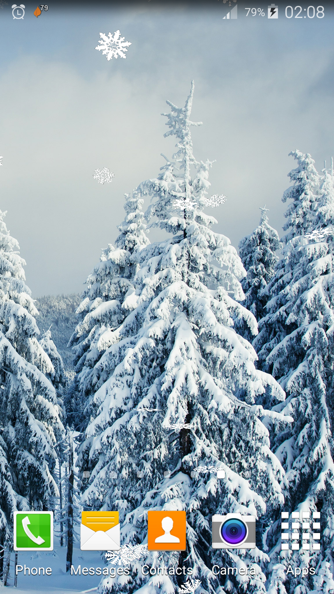 اسکرین شات 3 برنامه Falling Snowflakes Wallpaper