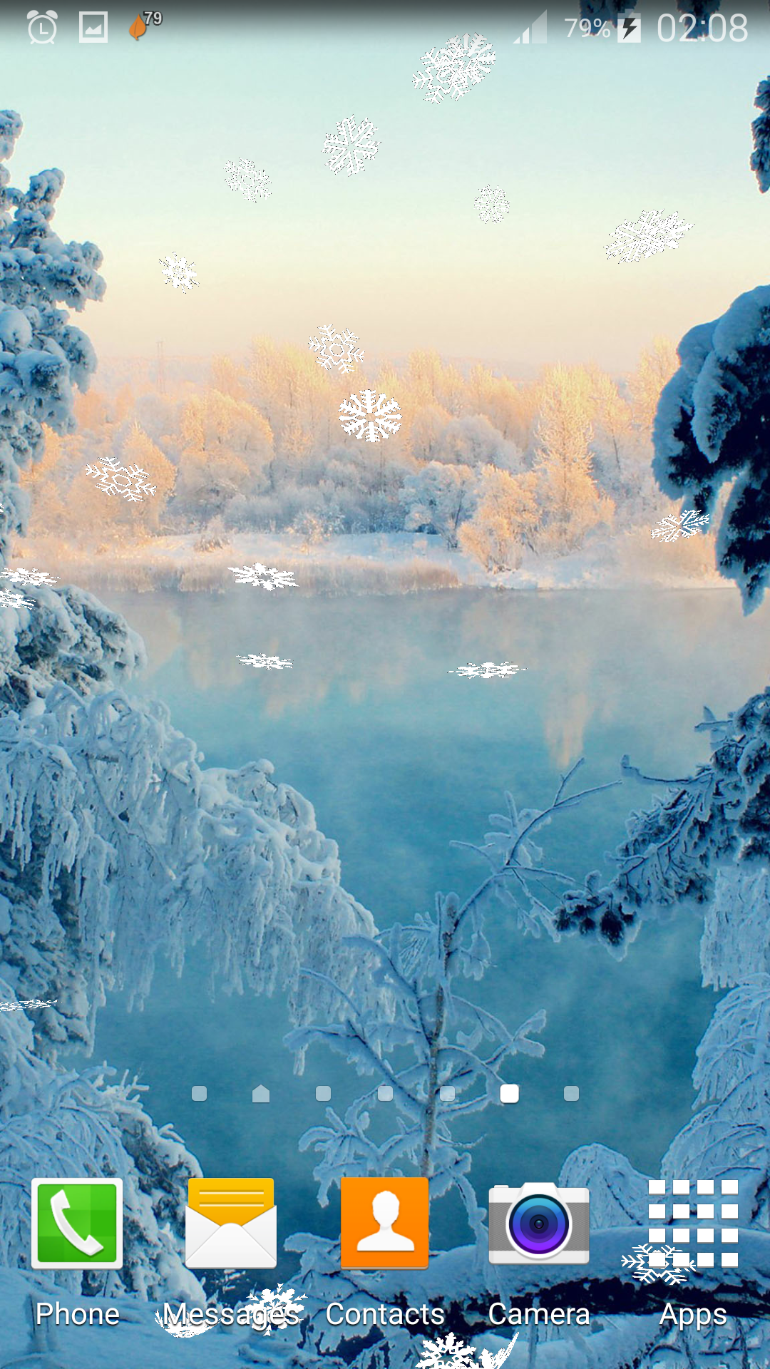 اسکرین شات 4 برنامه Falling Snowflakes Wallpaper