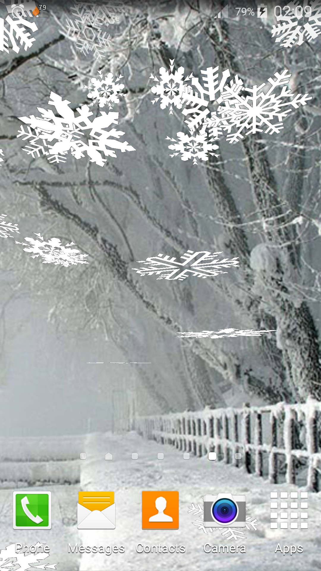 اسکرین شات 2 برنامه Falling Snowflakes Wallpaper