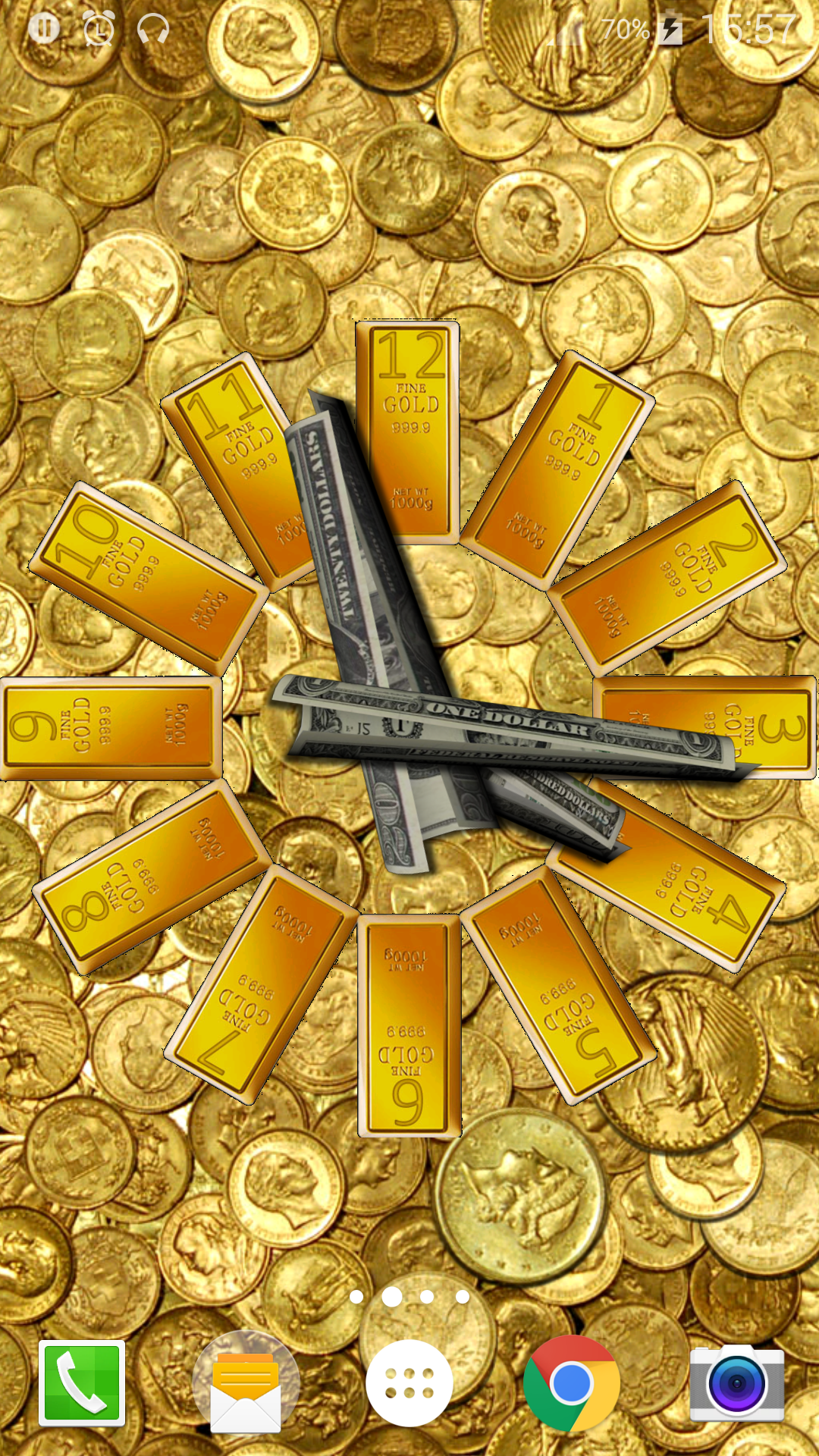 اسکرین شات 3 برنامه Money Clocks Live Wallpaper