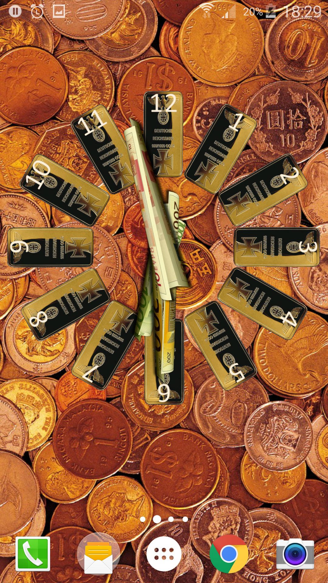 اسکرین شات 4 برنامه Money Clocks Live Wallpaper