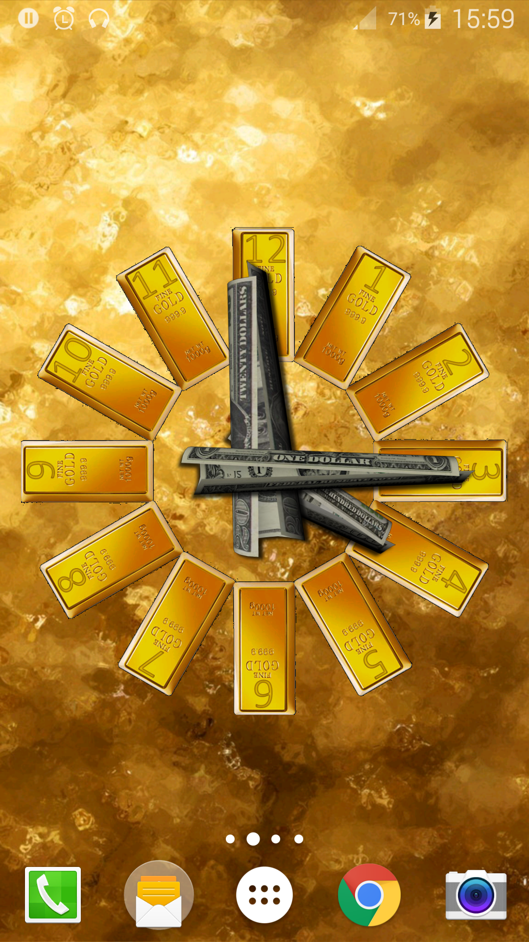 اسکرین شات 1 برنامه Money Clocks Live Wallpaper