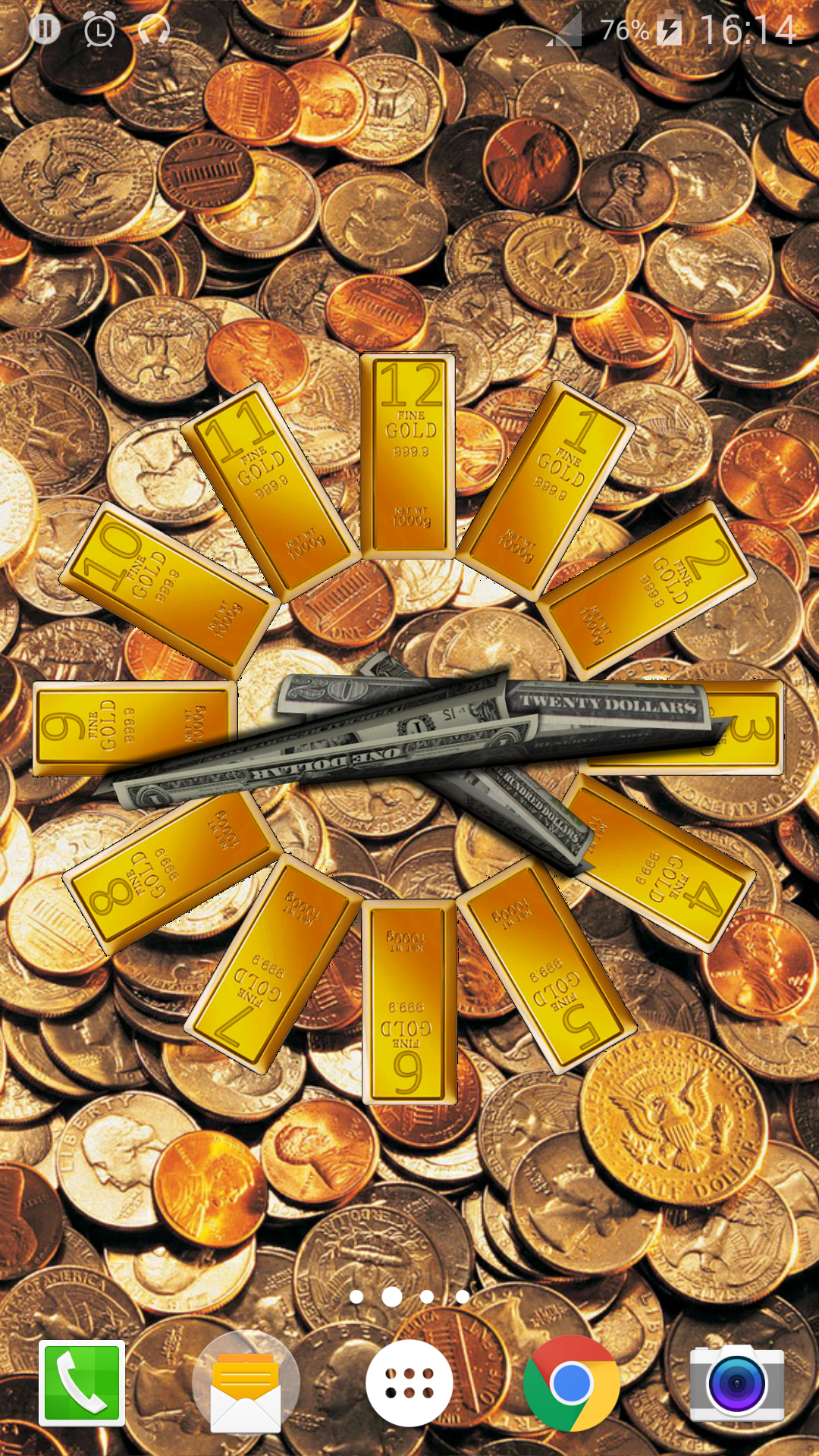 اسکرین شات 6 برنامه Money Clocks Live Wallpaper
