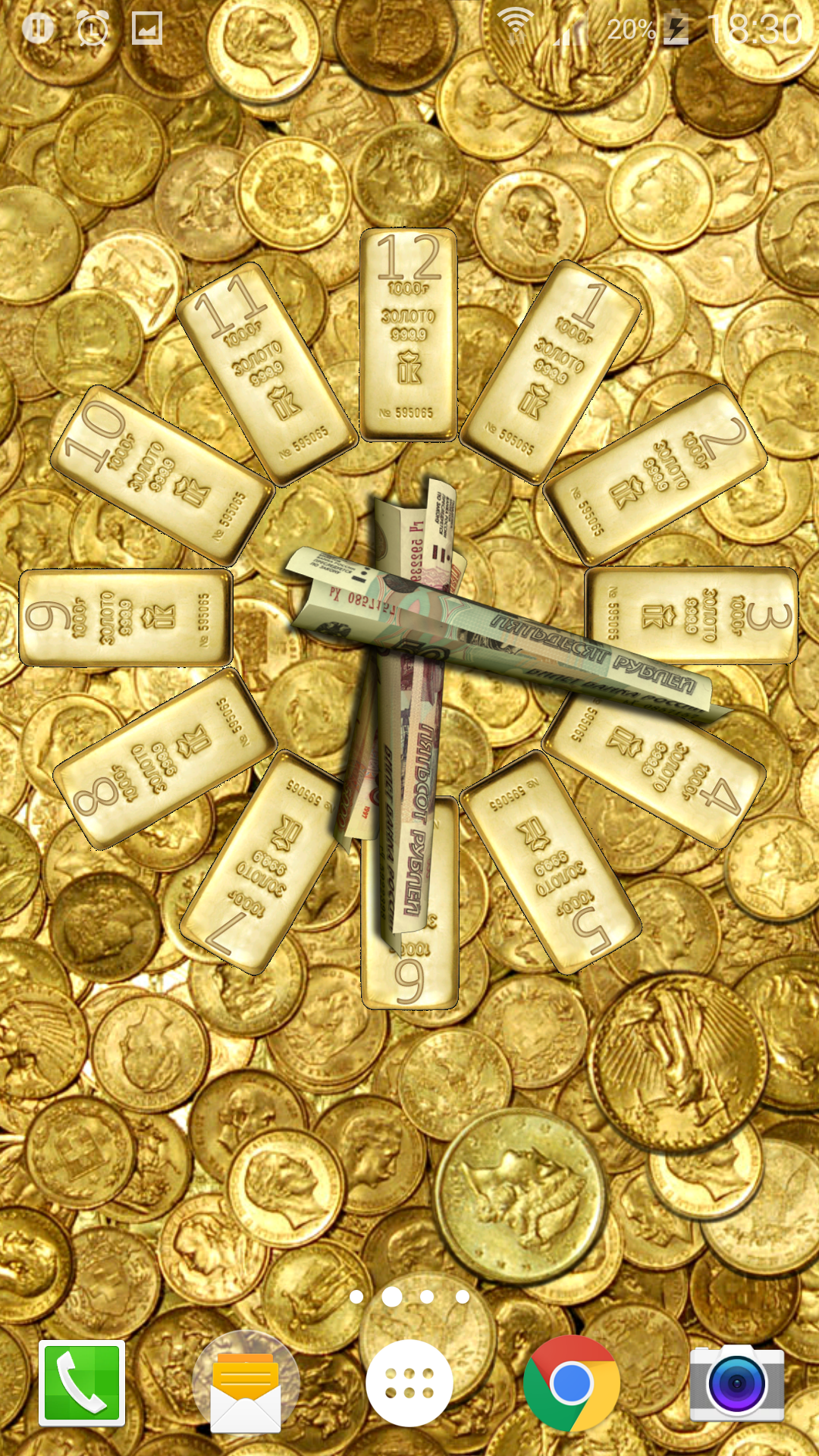اسکرین شات 2 برنامه Money Clocks Live Wallpaper