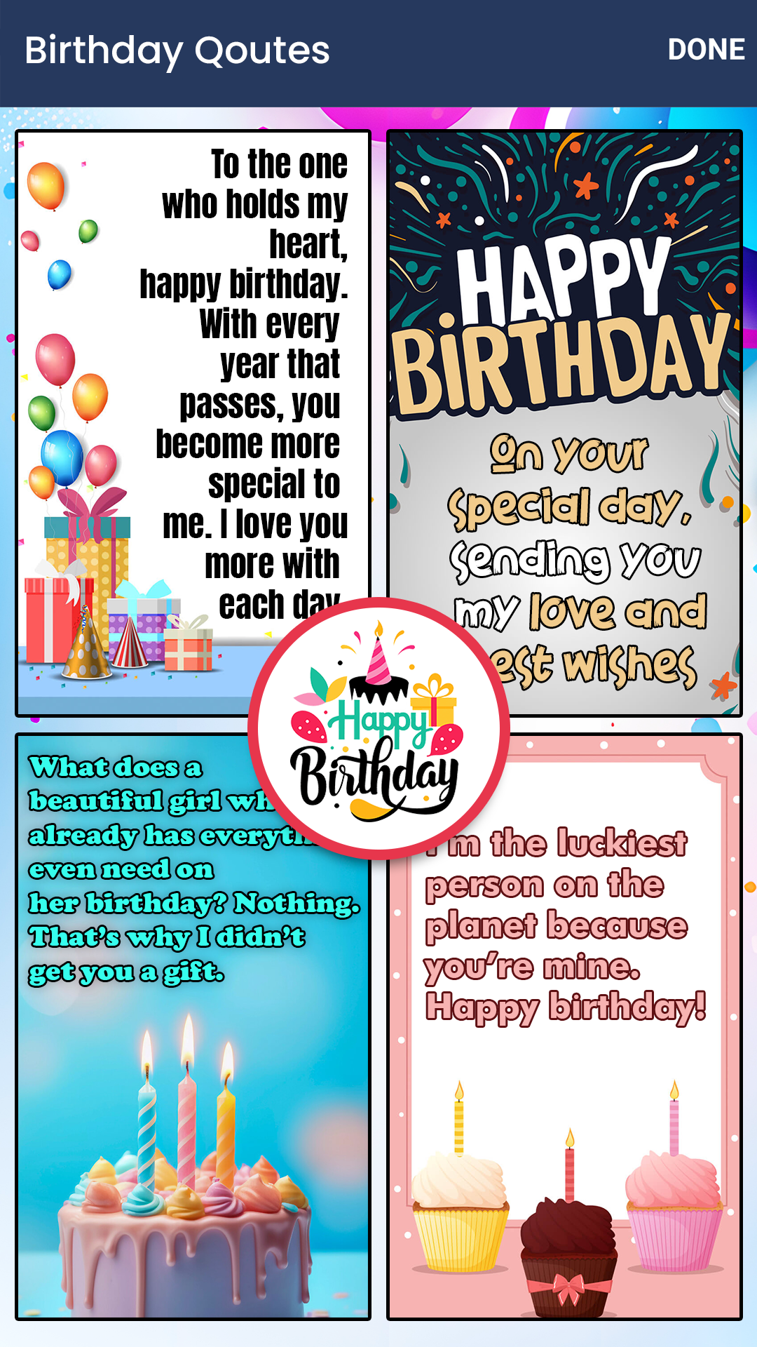 اسکرین شات 8 برنامه Happy birthday wishes 2025