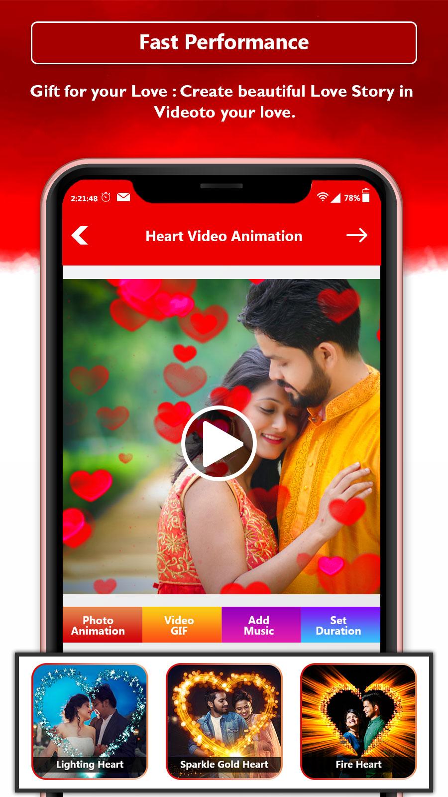 اسکرین شات 5 برنامه Heart Photo Effect Video Maker