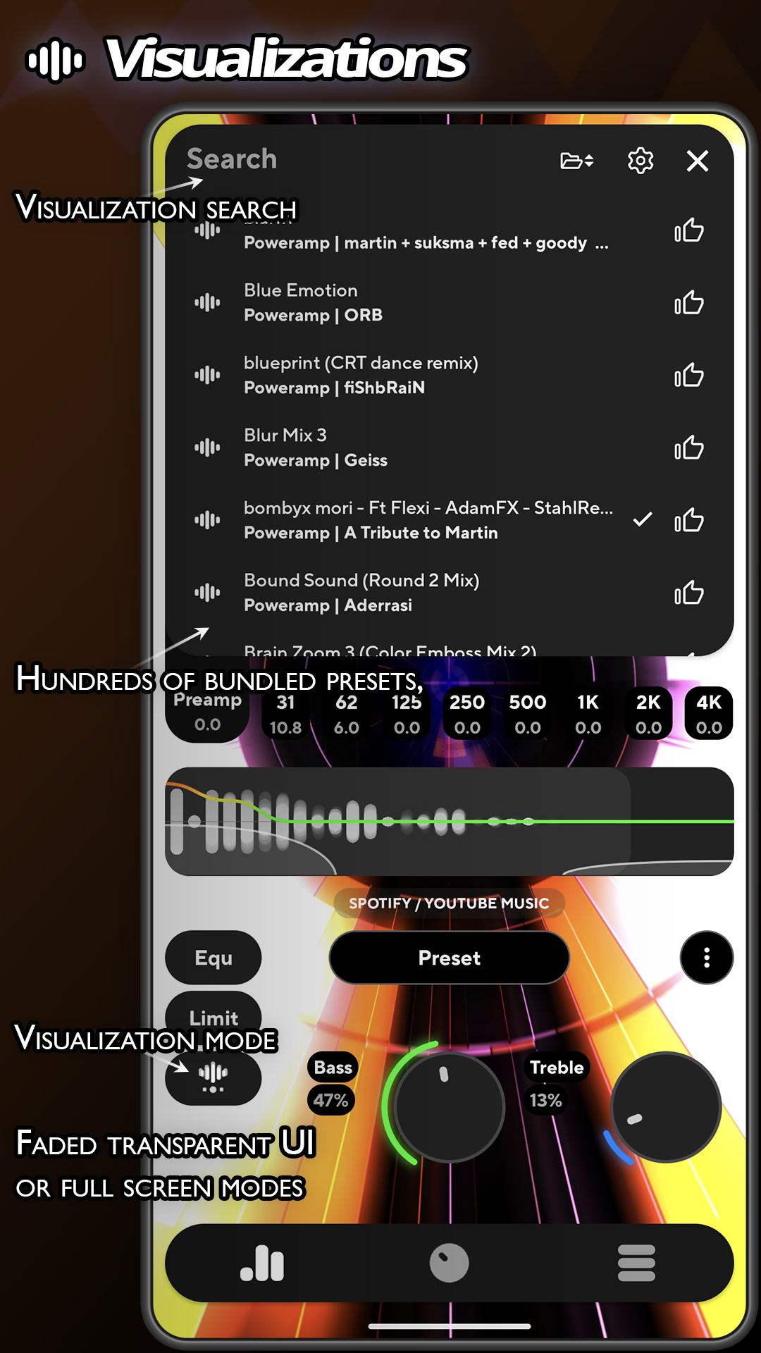اسکرین شات 7 برنامه Poweramp Equalizer