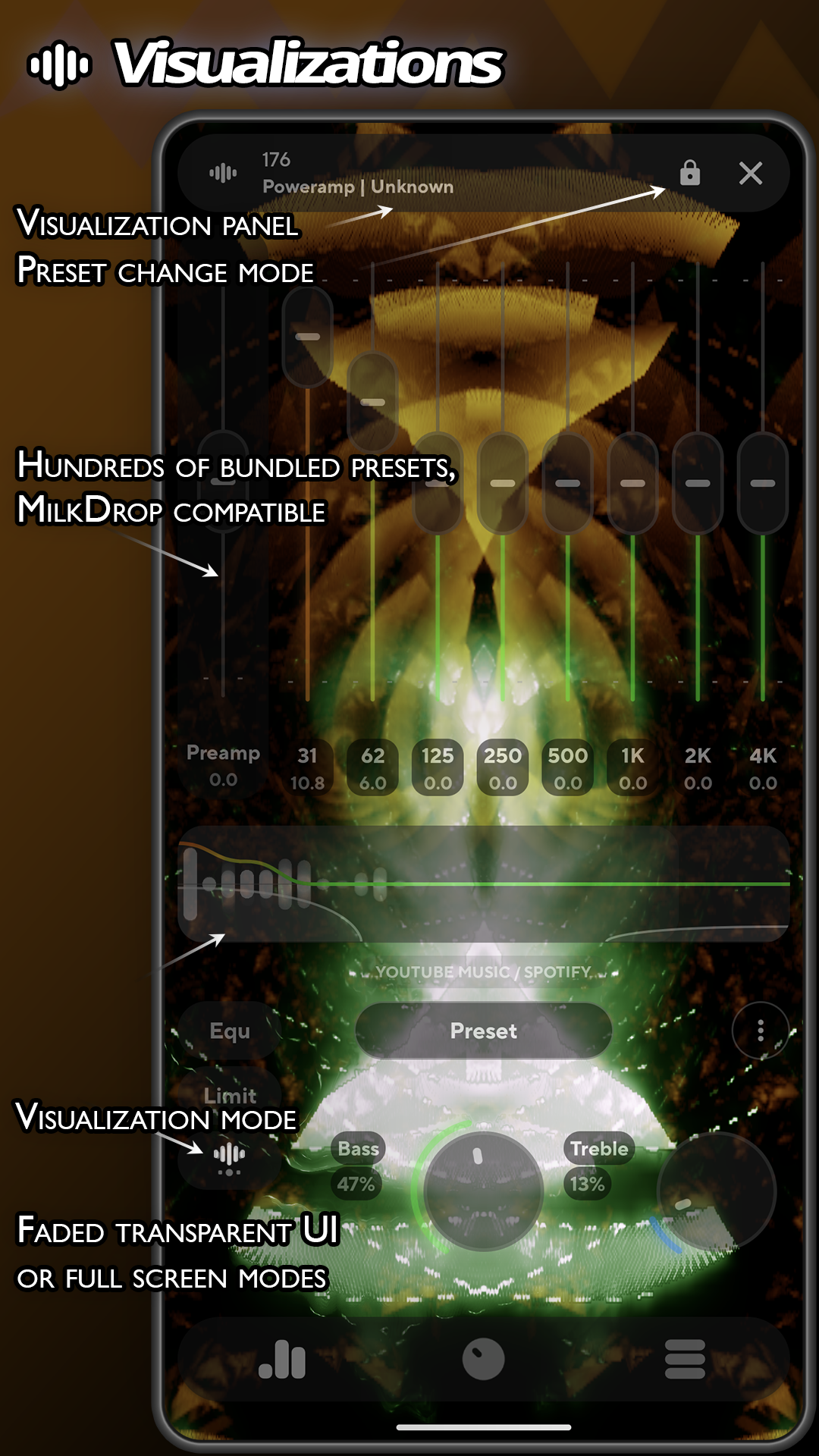 اسکرین شات 6 برنامه Poweramp Equalizer