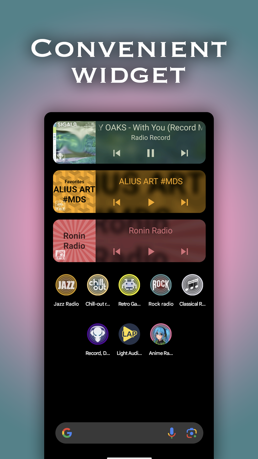 اسکرین شات 6 برنامه Anime Music Radio J-pop J-rock