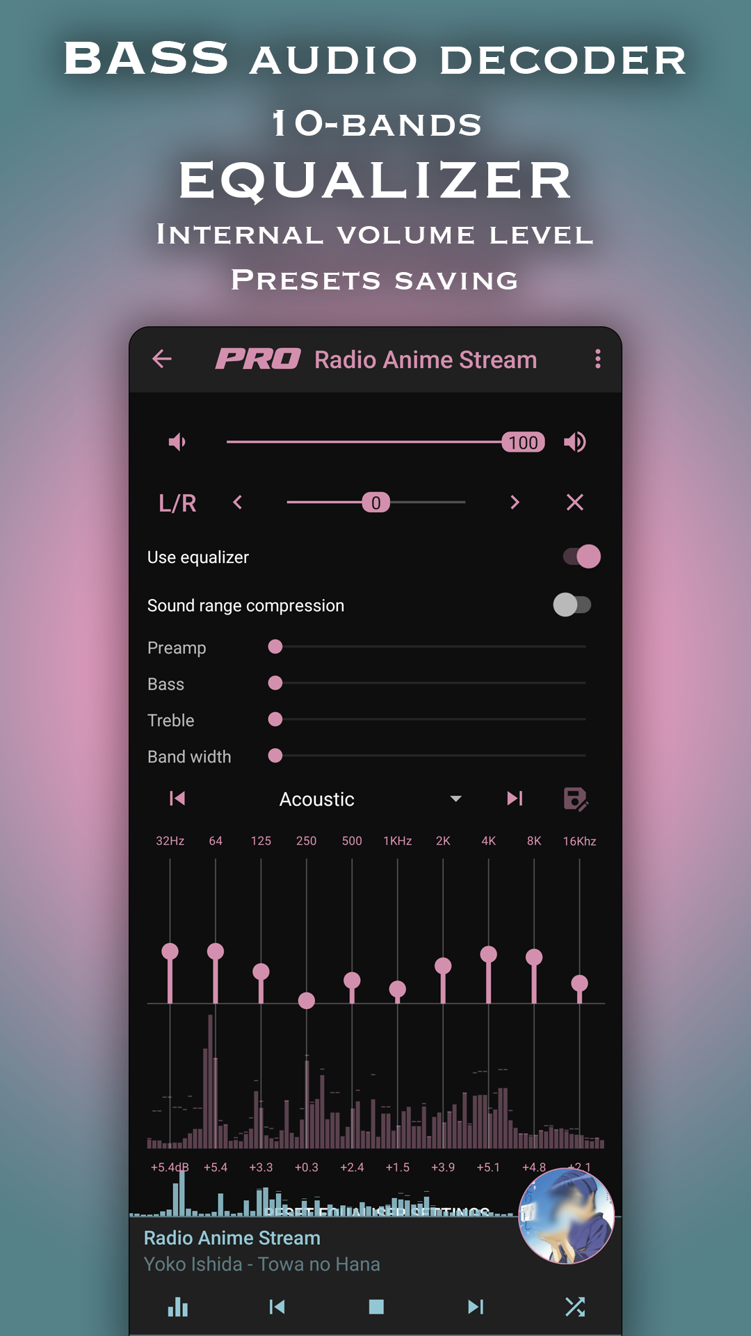 اسکرین شات 3 برنامه Anime Music Radio J-pop J-rock