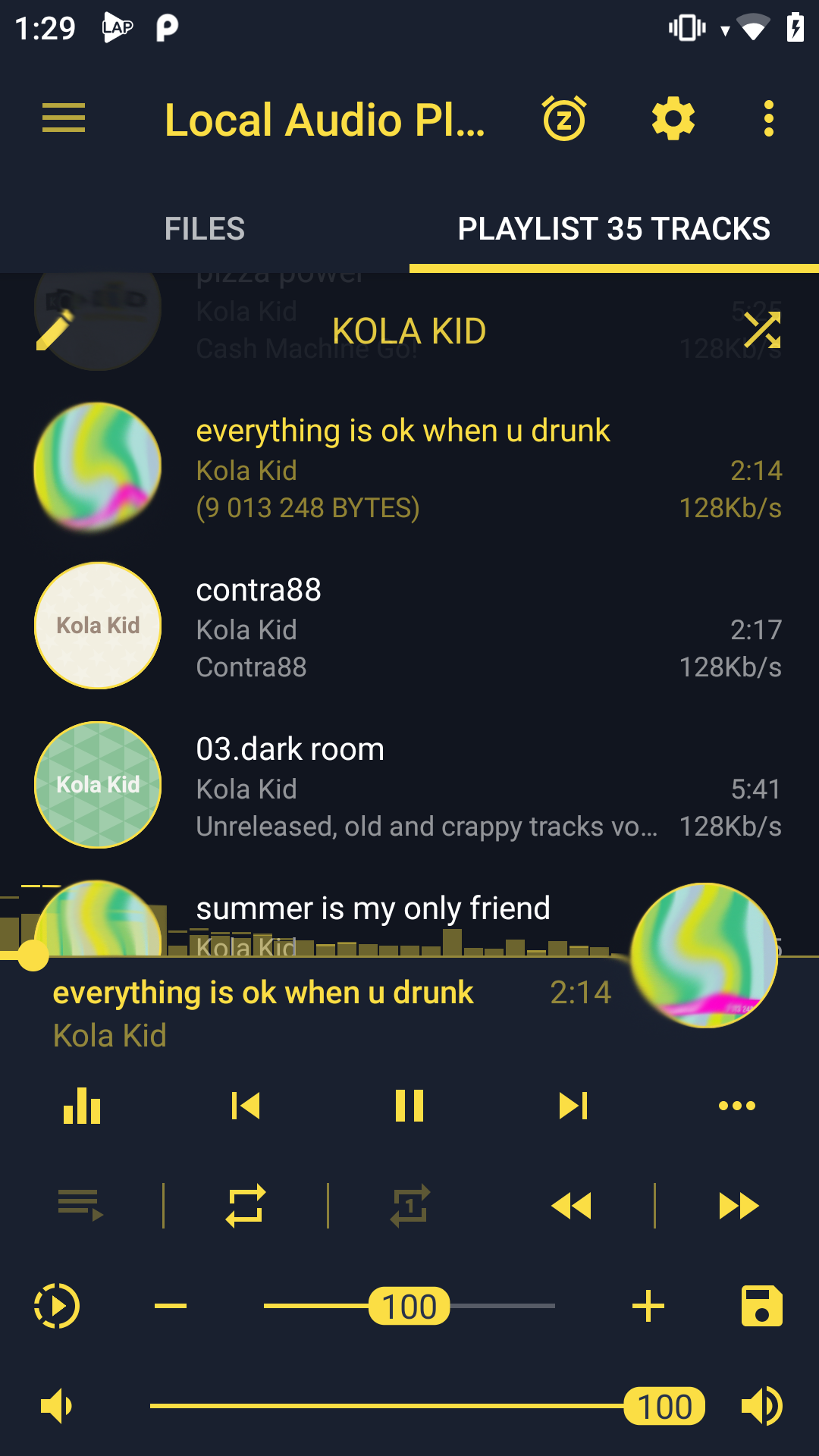 اسکرین شات 2 برنامه LAP - Light Audio Music Player