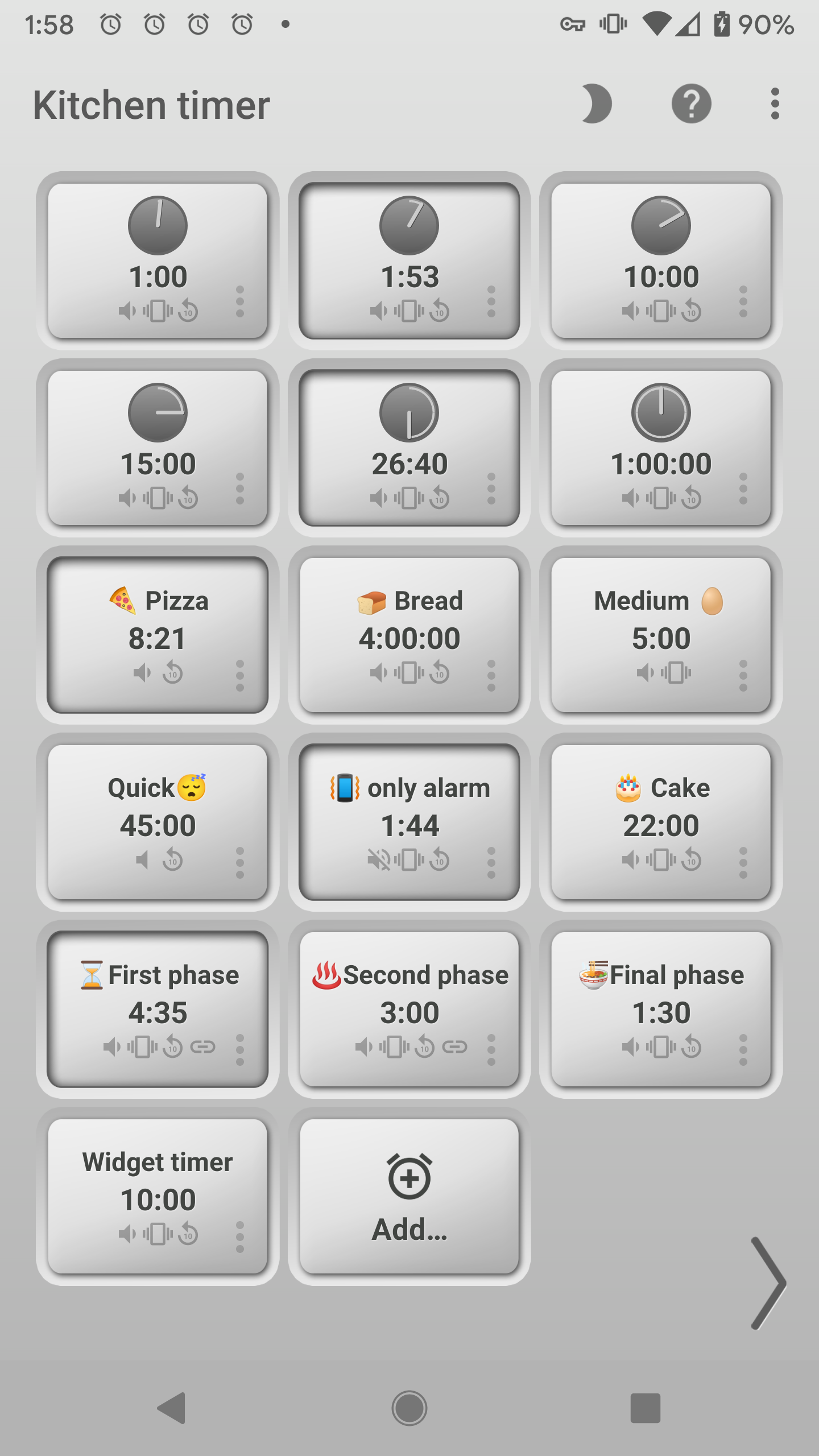 اسکرین شات 2 برنامه Kitchen Multi-Timer