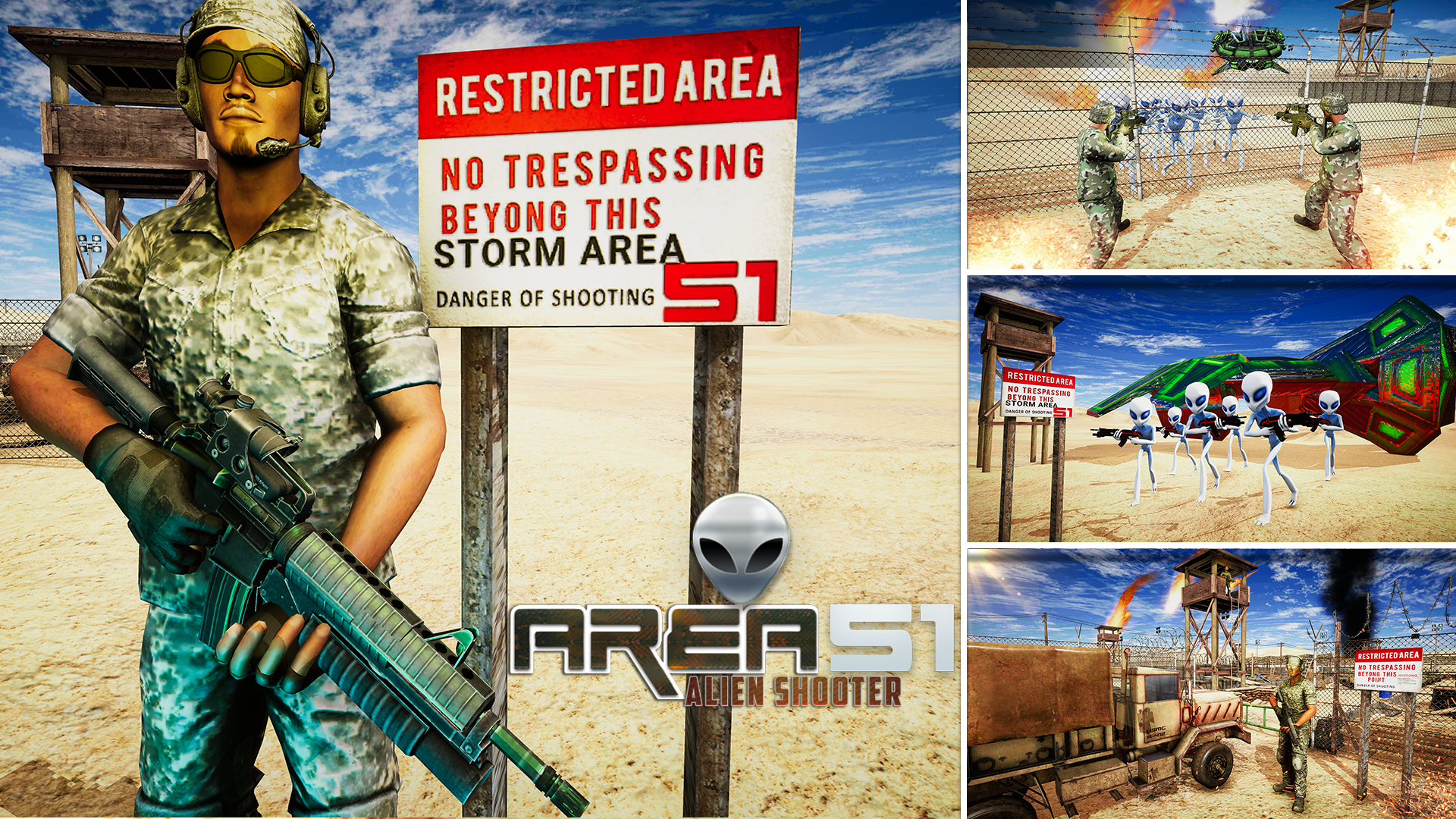 اسکرین شات 5 بازی Area 51 Alien Shooter Games