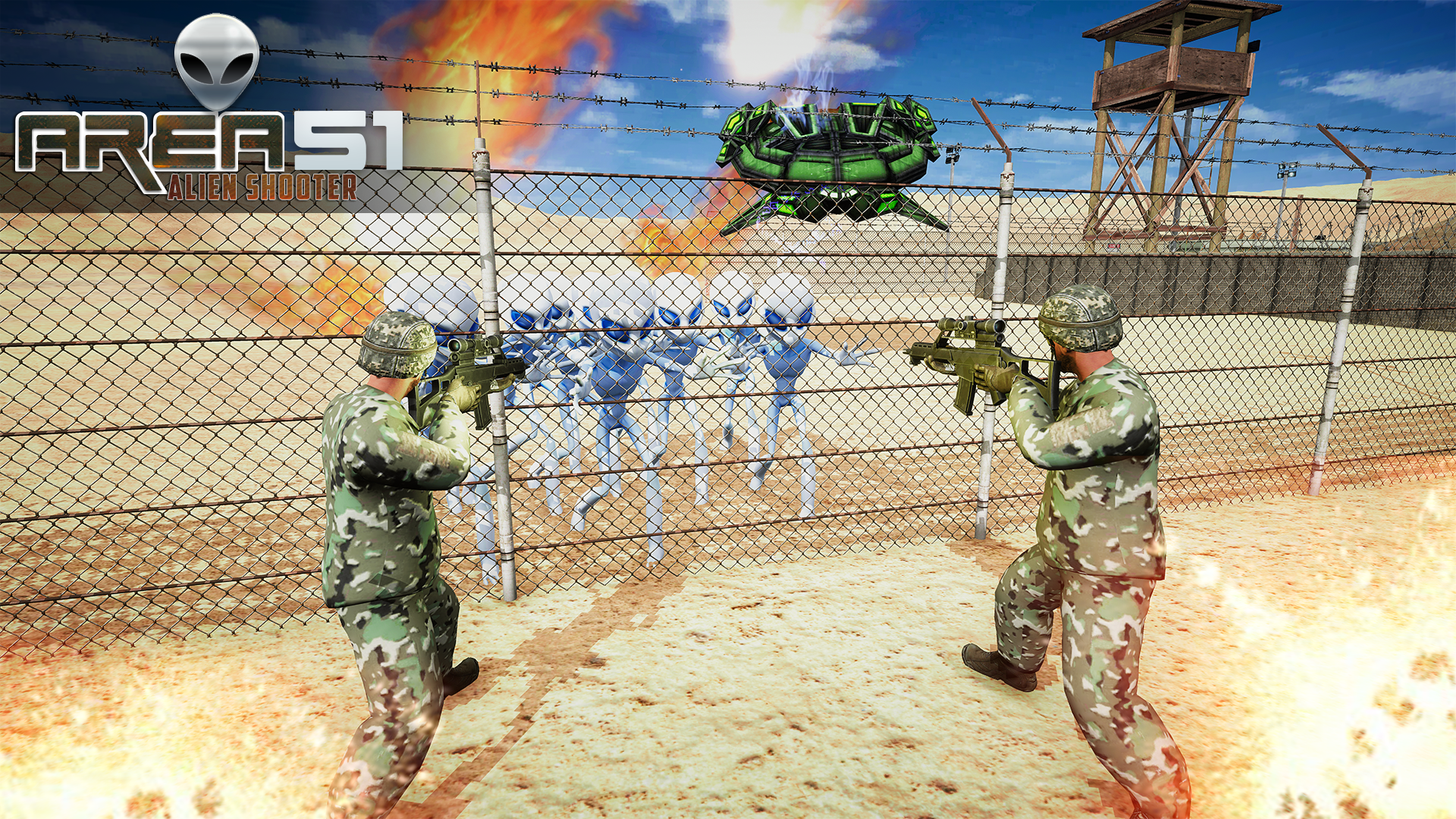 اسکرین شات 1 بازی Area 51 Alien Shooter Games