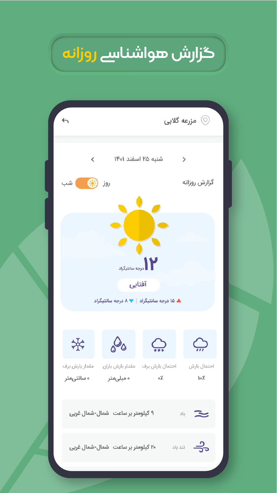 اسکرین شات 2 برنامه هواشناسی برای کشاورزان - مزرعه