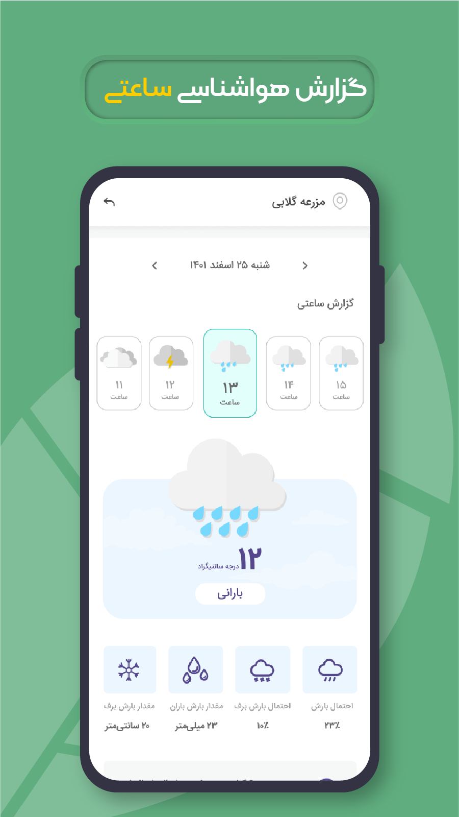 اسکرین شات 3 برنامه هواشناسی برای کشاورزان - مزرعه