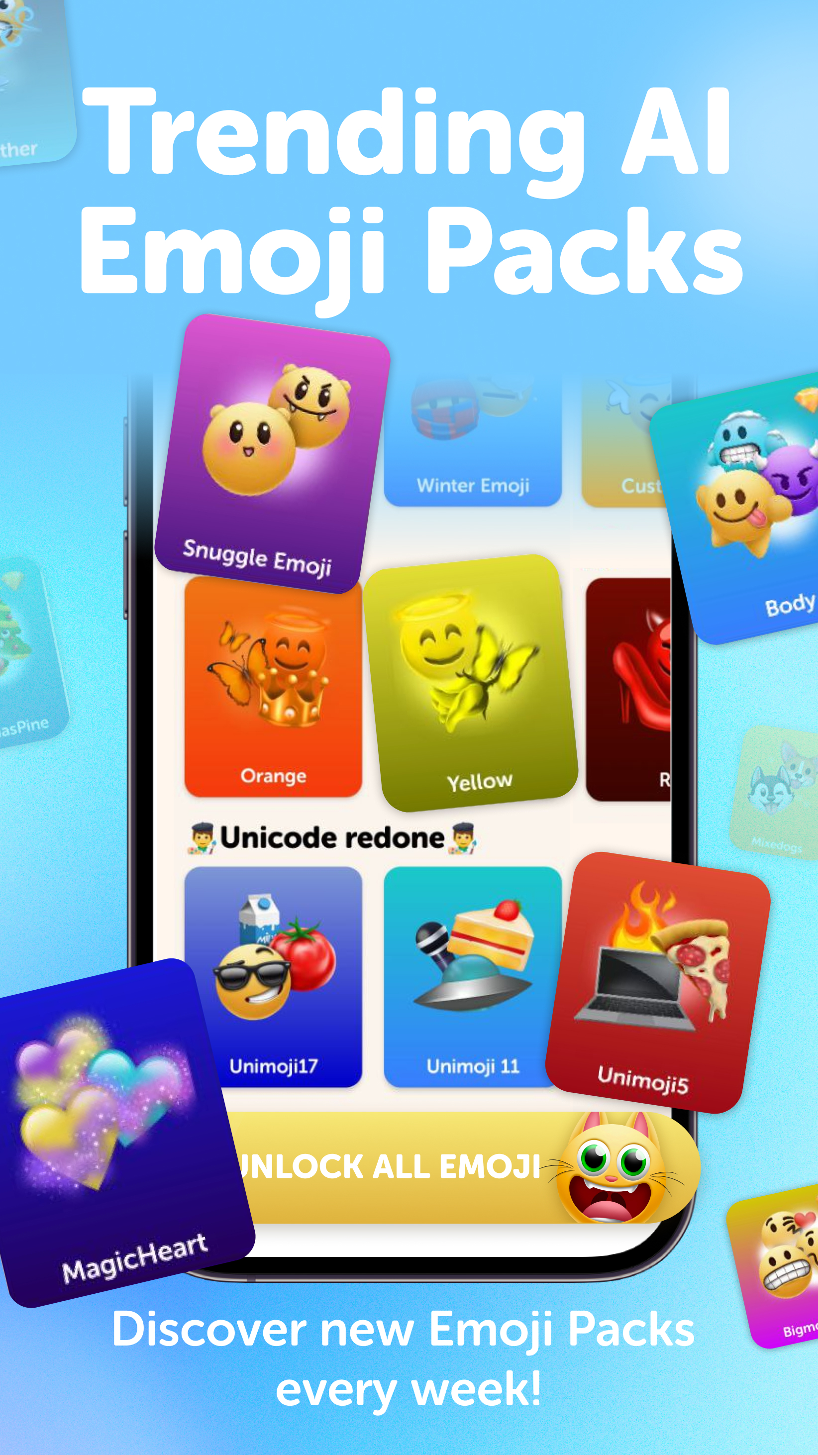 اسکرین شات 3 برنامه Emoji Up genmoji sticker maker