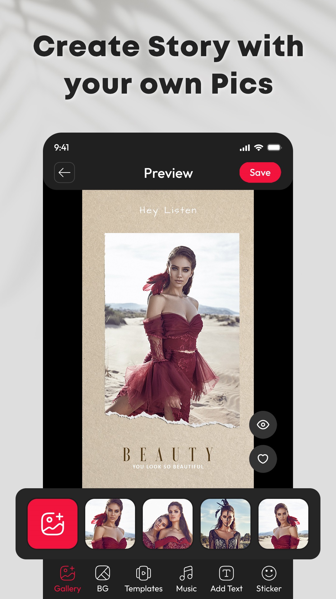 اسکرین شات 5 برنامه Beely Story Maker & Editor App