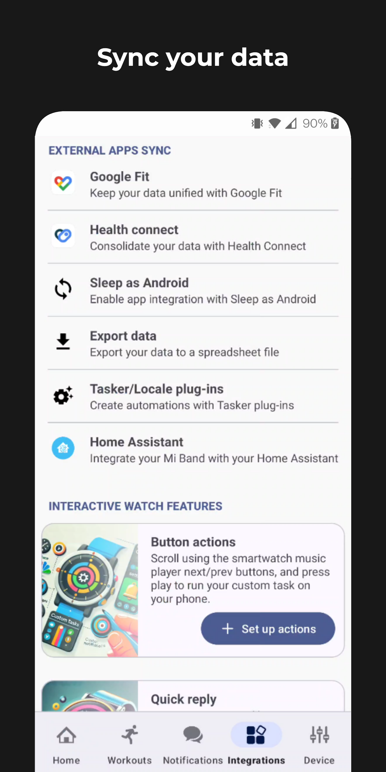 اسکرین شات 3 برنامه Notify for Xiaomi/Mi Band 8-10