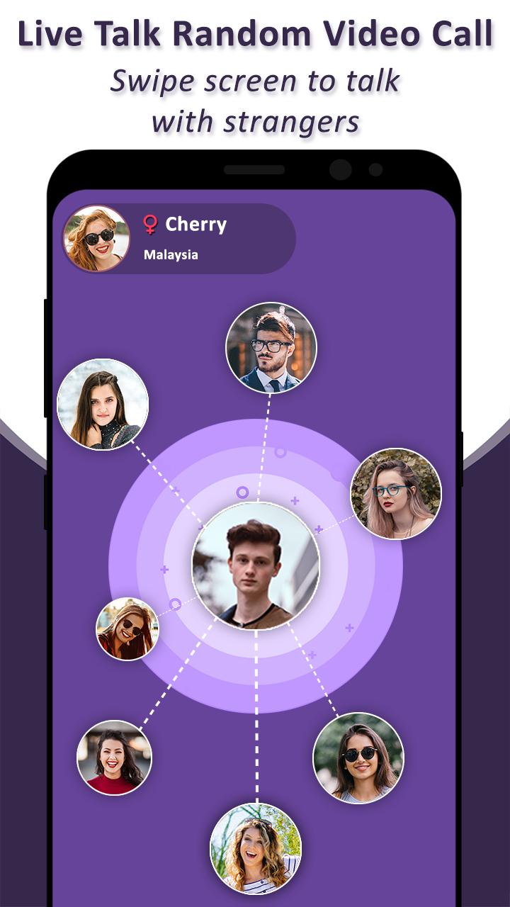 اسکرین شات 1 برنامه Live Talk - Random Video chat
