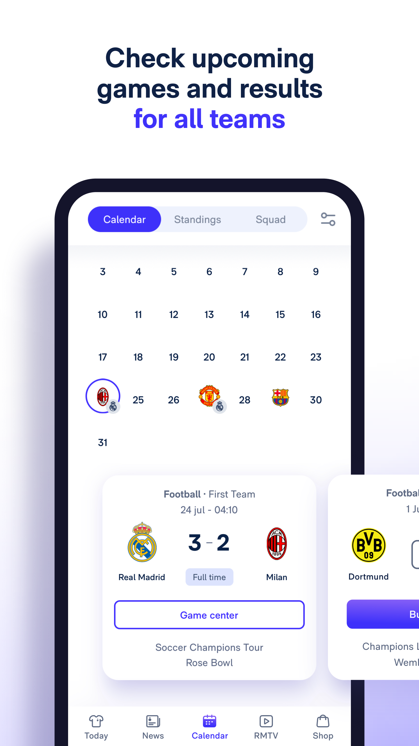 اسکرین شات 3 برنامه Real Madrid