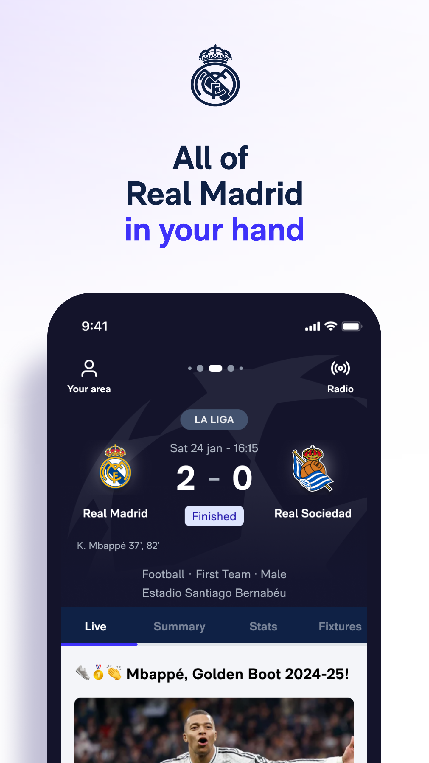 اسکرین شات 1 برنامه Real Madrid