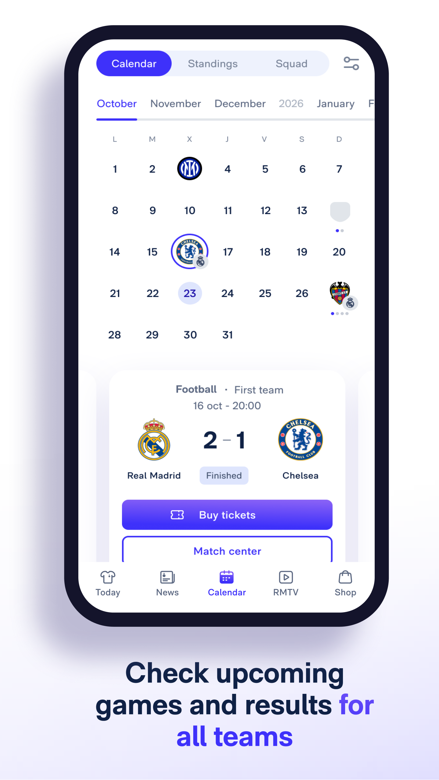 اسکرین شات 4 برنامه Real Madrid