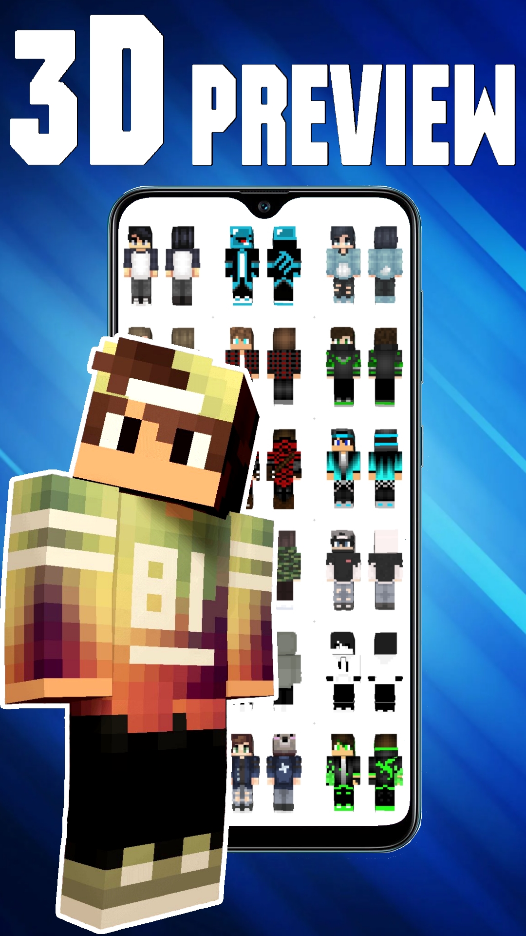 اسکرین شات 3 برنامه Boys skins for Minecraft