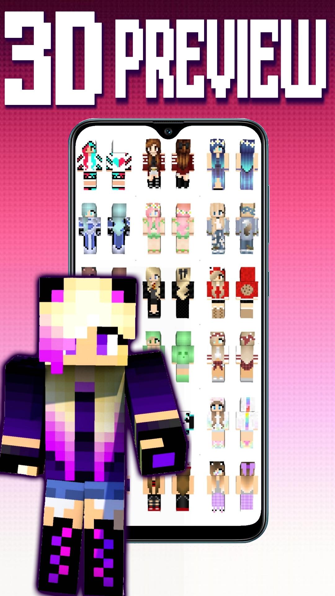 اسکرین شات 3 برنامه Girl Skins for Minecraft
