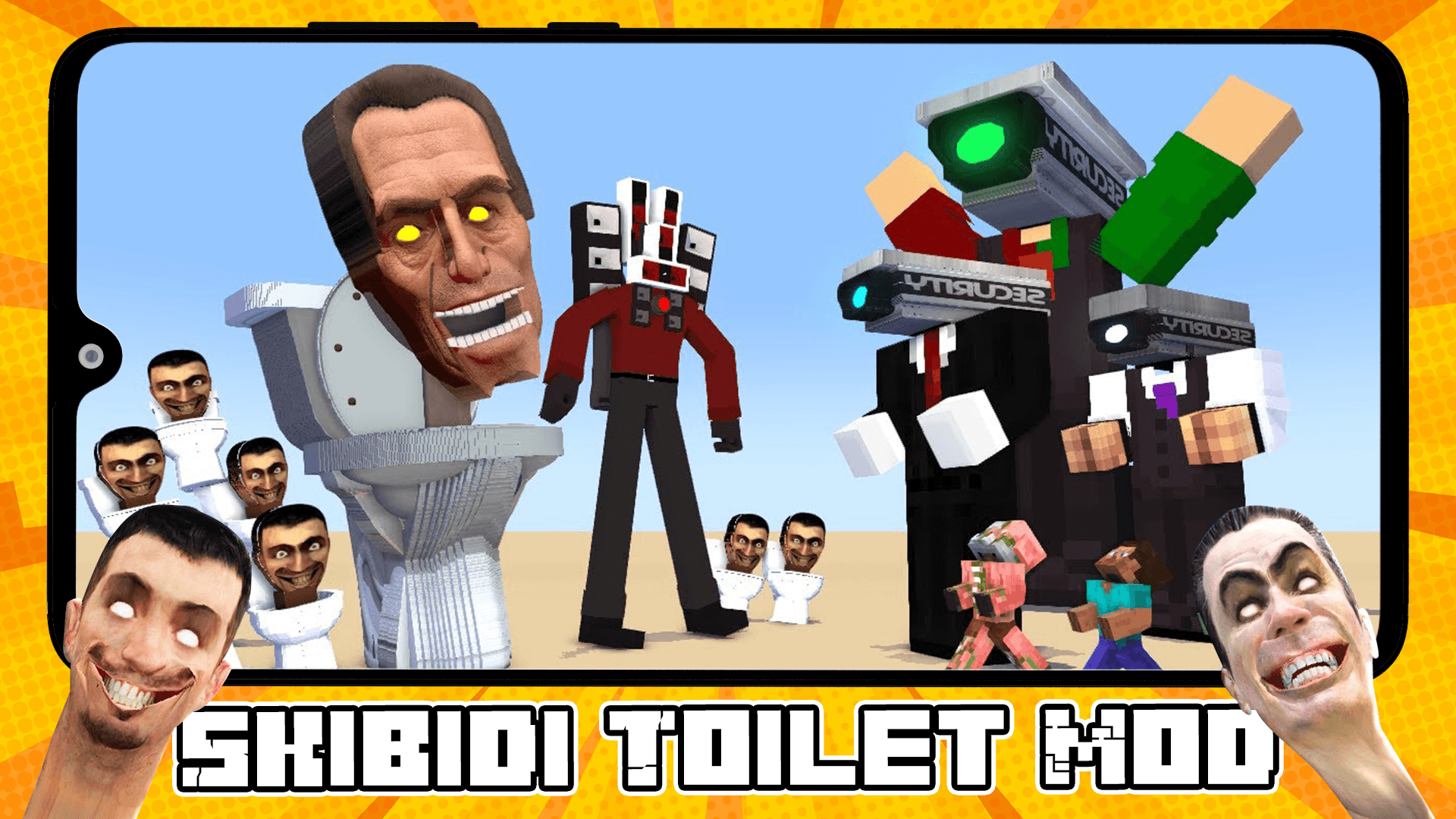 اسکرین شات 3 برنامه Skibidi Toilet Mod Minecraft