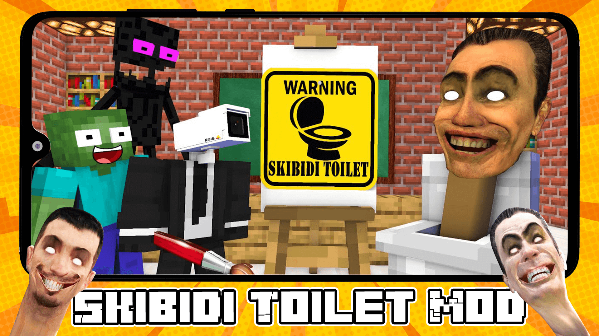 اسکرین شات 5 برنامه Skibidi Toilet Mod Minecraft