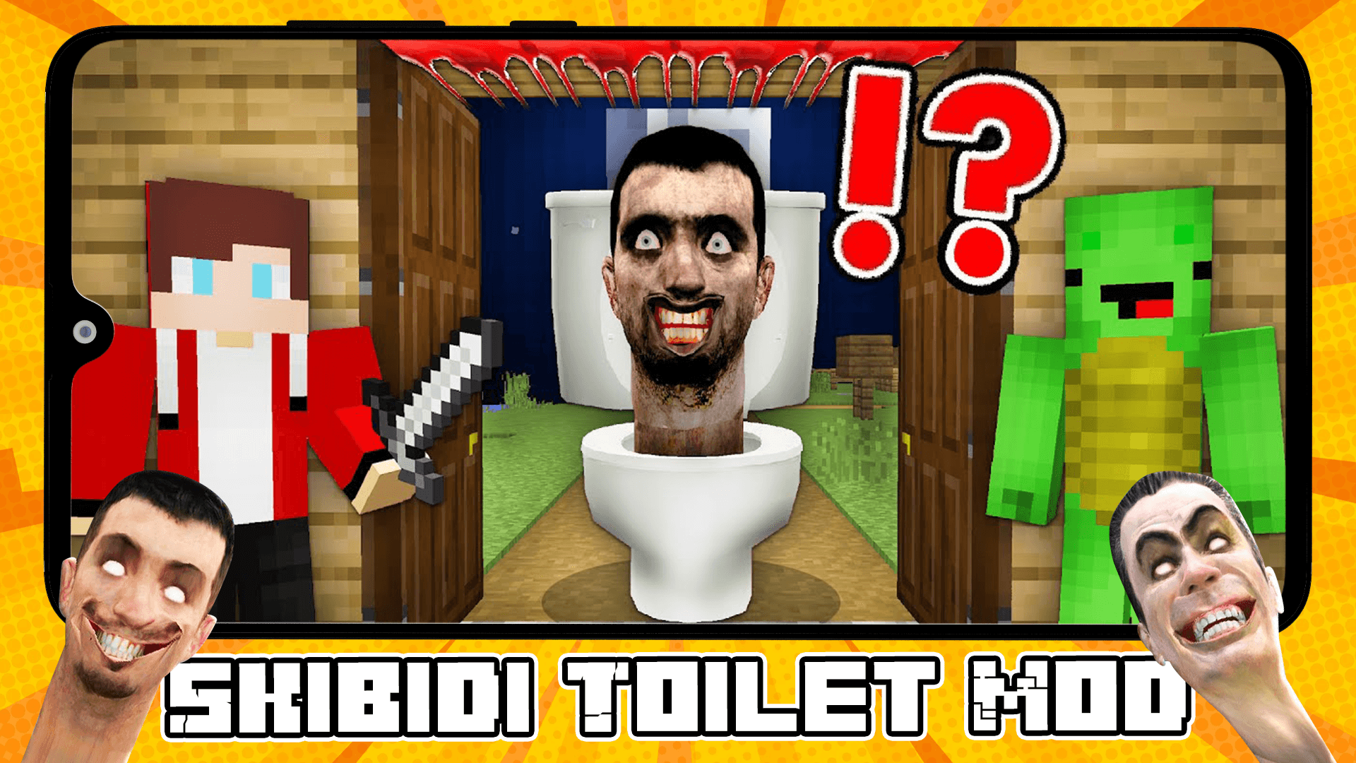 اسکرین شات 2 برنامه Skibidi Toilet Mod Minecraft