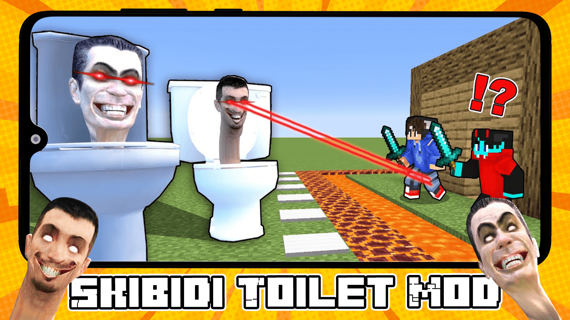 اسکرین شات 4 برنامه Skibidi Toilet Mod Minecraft