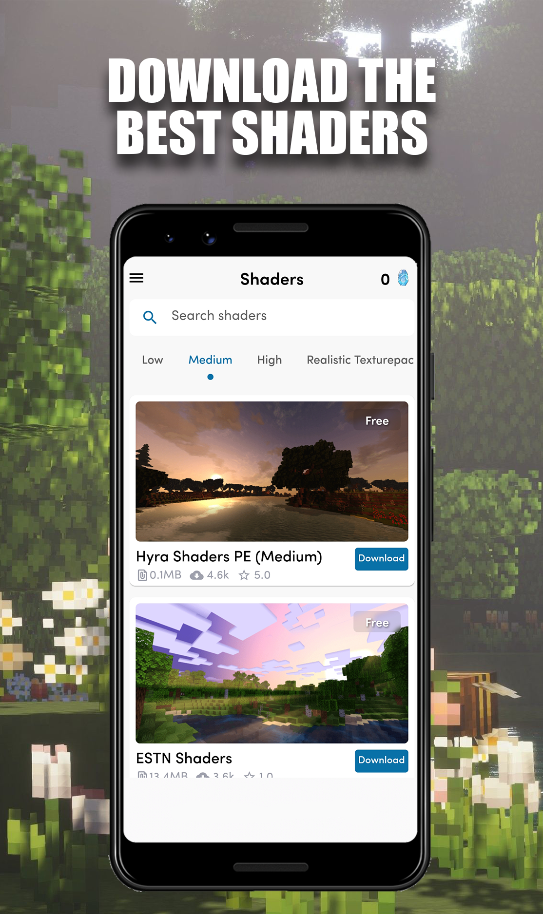 اسکرین شات 3 برنامه Realistic Shader Mod Minecraft